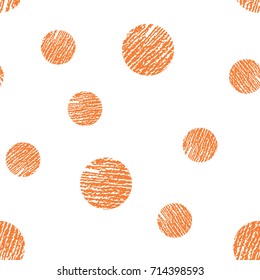 Seamless vector pattern. Polka dot . Dotted background with circles, dots, rounds Vector illustration Flat Scandinavian style for print on fabric, gift wrap, web backgrounds, scrap booking, patchwork 