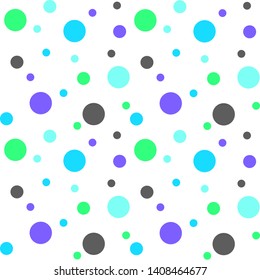 Seamless vector pattern, polka dots, colorful circle, baby neon print art, greeting cards background