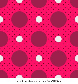 Seamless vector pattern with polka dots