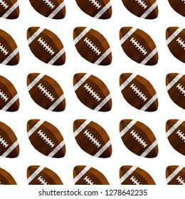 Seamless vector pattern with polygonal football balls.