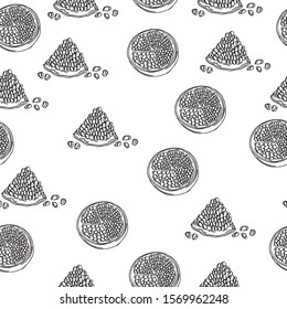 Seamless vector pattern with pomegranate.