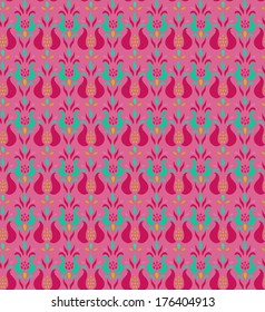 Seamless vector pattern with pomegranates