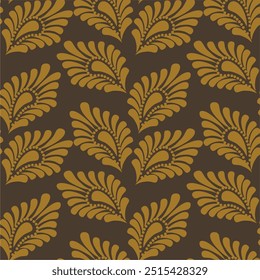 Seamless vector pattern print wallpaper background with paisley ornament ethnic art decor design 