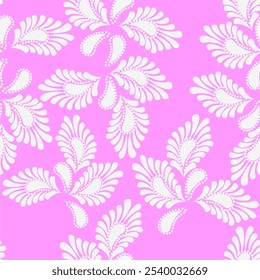 Seamless vector pattern print wallpaper background with paisley ornament ethnic art decor design	