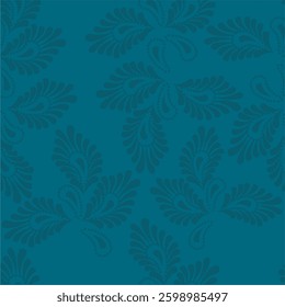 Seamless vector pattern print wallpaper background with paisley ornament ethnic art decor design