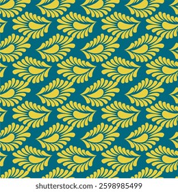 Seamless vector pattern print wallpaper background with paisley ornament ethnic art decor design