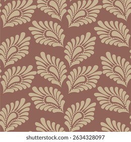 Seamless vector pattern print wallpaper background with paisley ornament ethnic art decor design	
