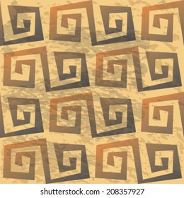 Seamless vector pattern in a pseudo-Greek style (done using clipping mask - easily editable)
