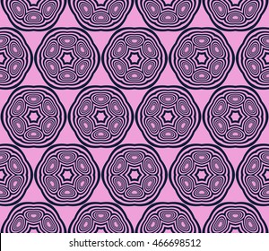 seamless vector pattern. purple color. simple circle element geometry ornament. interior decoration, wallpaper, presentation, fashion design