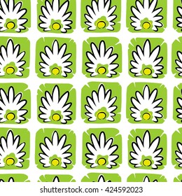 Seamless vector pattern with quadratic lotus