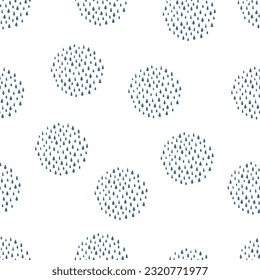 Seamless vector pattern raindrops circles