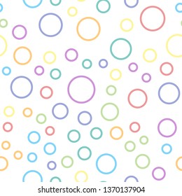 Seamless vector pattern of randomly colored circles