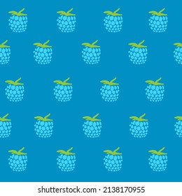 Seamless vector pattern of raspberries
