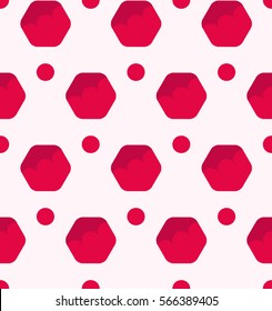 Seamless vector pattern with raspberries.Endless background with stylized berries.
