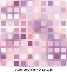 Seamless vector pattern - a rectangle with rounded edges on blurred background