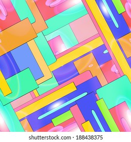 Seamless vector pattern with rectangles.