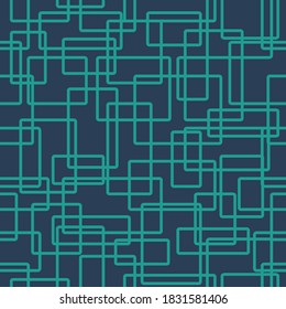 Seamless vector pattern with rectangles, reminiscent of a spider web in computer technology. Design for wallpaper, decor, textiles, factories, computer sites, printing on T-shirts and clothes