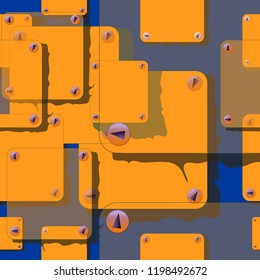  seamless vector pattern. rectangular rounded shapes form the rhythm of the pattern and create its original structure.
