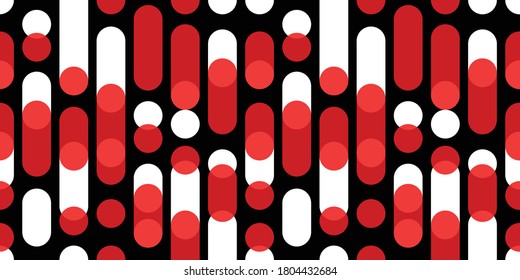 Seamless vector pattern. Red and black geometric background design.