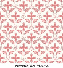 Seamless vector pattern with red elements