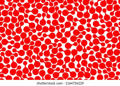 Seamless vector pattern of the red metaball