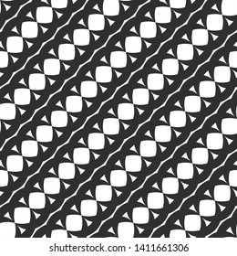 Seamless vector pattern repeat elements. Black and white geometrical background for fabric, ceramic, textile, design, banner.
