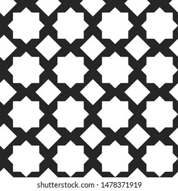 Seamless vector pattern repeat geometrical elements. Black and white geometrical 10 eps background for fabric, ceramic, textile, design, banner.