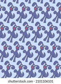 Seamless vector pattern with repeat pets
