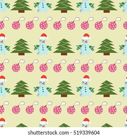 Seamless vector pattern with repeated elements