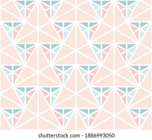 Seamless vector pattern.
A repeating geometric triangular mesh. Simple graphic design.