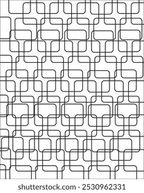 Seamless vector pattern. Repeating geometric elements, elegant monochrome background design