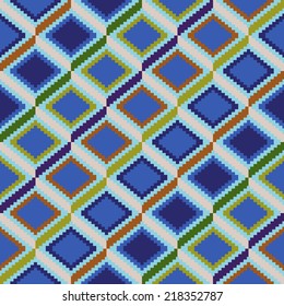 Seamless vector pattern of repetitive rhombic elements