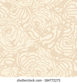 Seamless vector pattern. Retro background with roses. Flower ornament. Floral  illustration in vintage style 