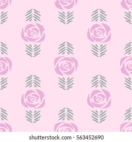 Seamless vector pattern with rose