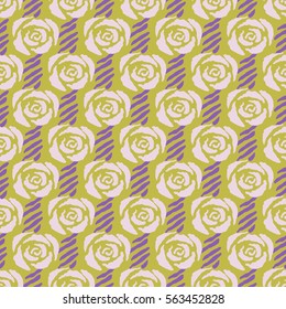 Seamless vector pattern with rose