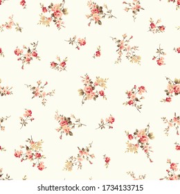 Seamless vector pattern of a rose elegant beautifully