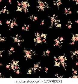 Seamless vector pattern of a rose elegant beautifully,