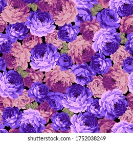 Seamless vector pattern of a rose elegant beautifully,