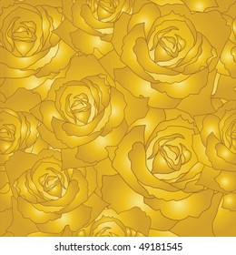 Seamless vector pattern of the roses