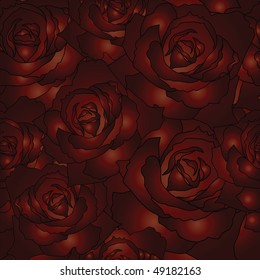 Seamless vector pattern of the roses