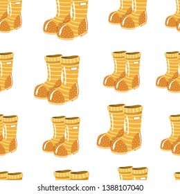 
seamless vector pattern with rubber boots