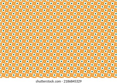 Seamless Vector Pattern of saffron, white and dark green shade. Tricolor of Indian National Flag. Ideal for Indian Independence card design,  cloth, tiles, background design, webpage. 