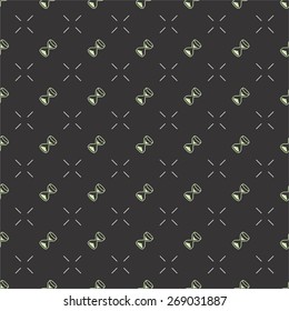 Seamless vector pattern with sand clock  symbol, can be used as tiling, web pattern or for just related design.