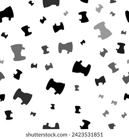 Seamless vector pattern with sanding machine symbols, creating a creative monochrome background with rotated elements. Vector illustration on white background