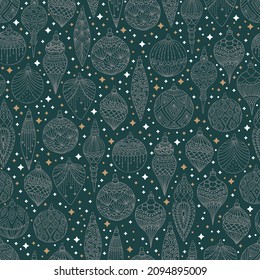 Seamless vector pattern. Scandinavian Christmas illustration.