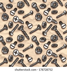 seamless vector pattern with screw