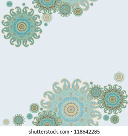 Seamless vector pattern with sea mandalas