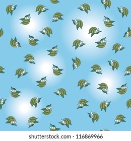 Seamless vector pattern with sea turtles.