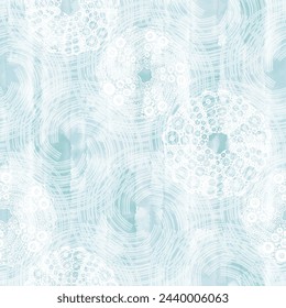 Seamless vector pattern with sea urchins on blue watercolor.  Nature art background.  Perfect for design templates, wallpaper, wrapping,print,  fabric and textile.