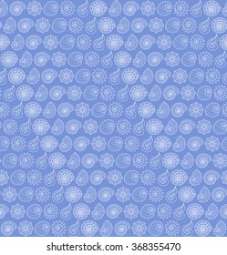 Seamless vector pattern with seashells can be used for graphic design, textile design or web design.